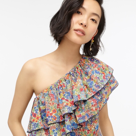 🆕{J. Crew} Liberty Print Ruffle Jumpsuit - Picture 10 of 10